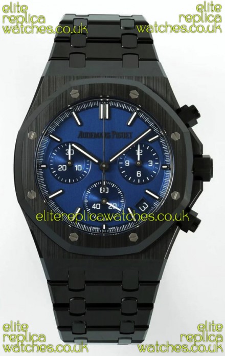 Royal Oak Chrono 26240 Black Ceramic Blue Dial Super Clone Watch 