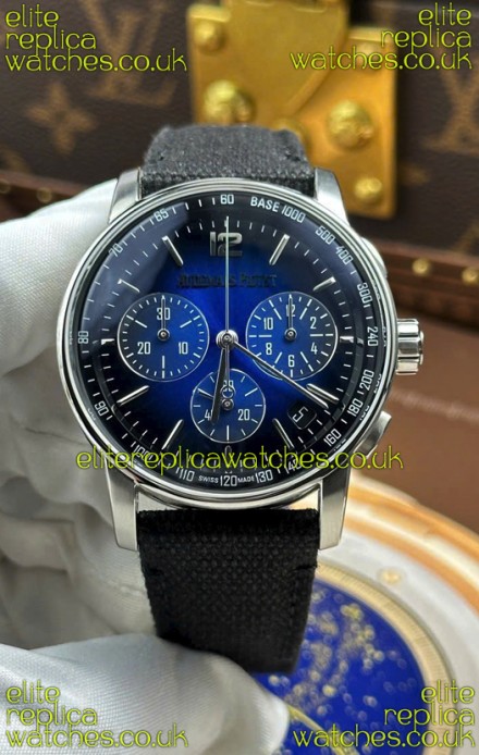 AP CODE 11.59 26393ST Chrono Blue Dial Fabric Strap Super Clone Watch 