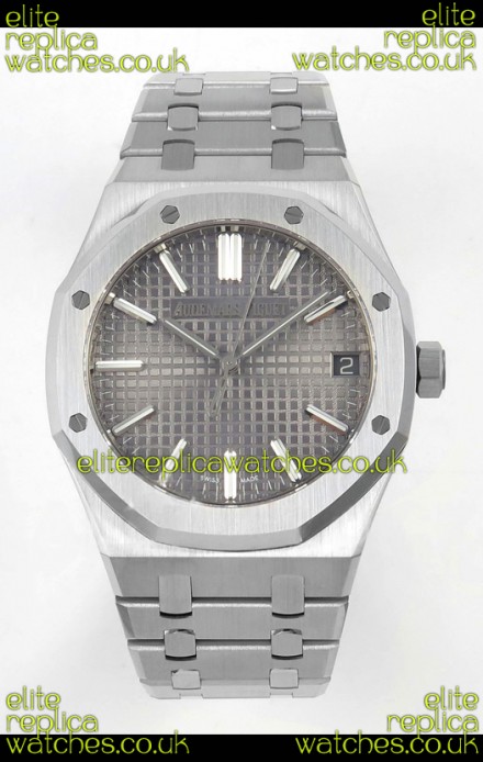 Royal Oak 15510 41mm Grey Dial 904L Steel Strap Super Clone Watch 