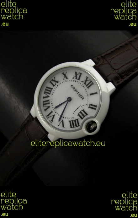 Cartier Ballon de Ladies Replica Watch in White Dial
