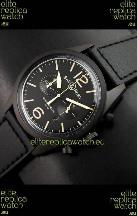 Bell and Ross BR126 Vintage Swiss Quartz Watch in PVD Casing