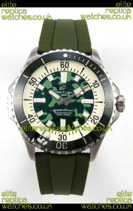 SuperOcean 46 E10379D31L1S1 Super Diver Green CAMO Super Clone Watch 