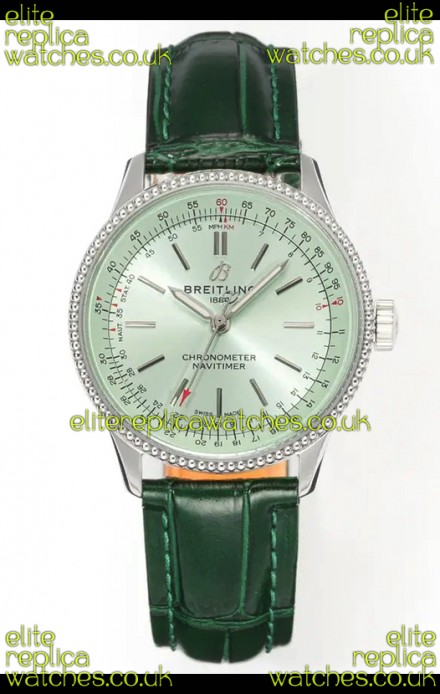 Navitimer Automatic 36 Green Dial Steel Casing Super Clone Watch 
