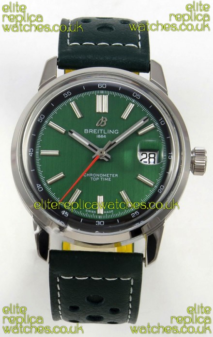 Top Time B31 38mm Green Dial Red Seconds Hands Super Clone Watch 