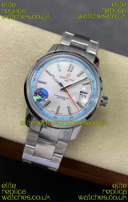 Top Time B31 38mm White Dial Steel Strap Super Clone Watch 