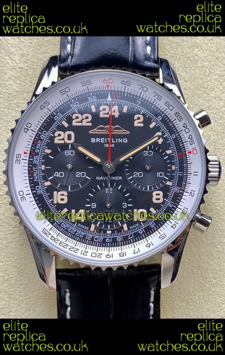 Breitling Navitimer B02 Stainless Grey Dial Swiss Replica Watch 