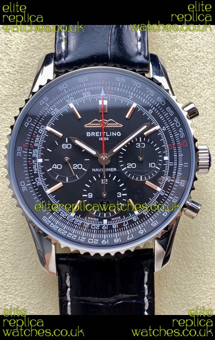 Breitling Navitimer B01 Chronograph 43 Black Dial Super Clone Watch 
