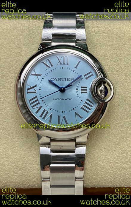 Ballon De Cartier Automatic Ice Blue 36MM Dial Super Clone Watch 