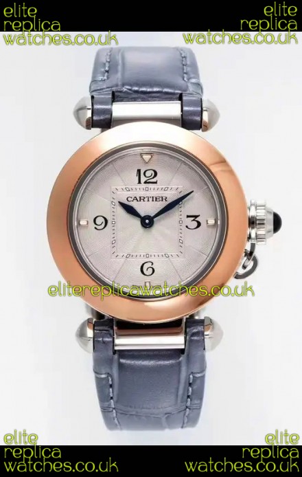 Pasha De Cartier Rose Gold Casing Watch 30MM Super Clone Watch 