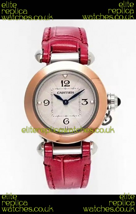 Pasha De Cartier Rose Gold Casing Watch 30MM Super Clone Watch 