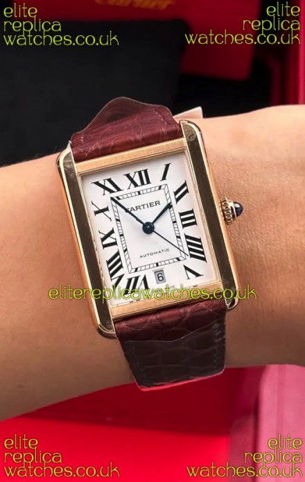 Cartier Tank Solo Swiss Automatic 31MM Rose Gold Super Clone Watch 