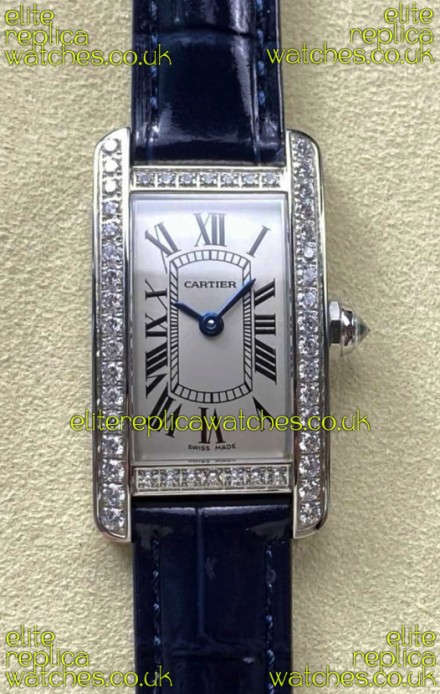 Cartier Tank Americaine Swiss Quartz 19mm Steel Casing Swiss Replica Watch 