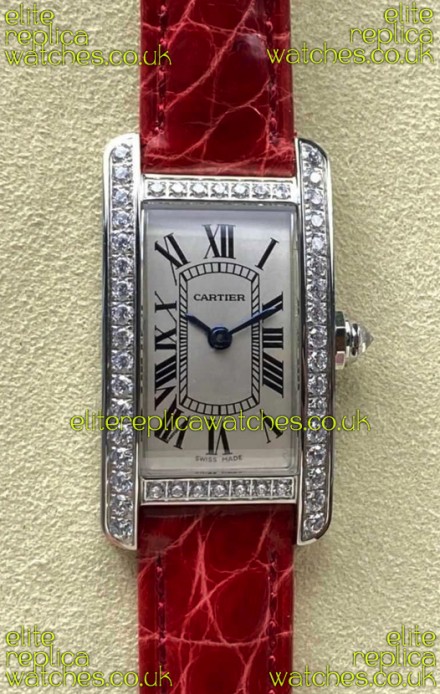 Cartier Tank Americaine Swiss Quartz 19mm Steel Casing Swiss Replica Watch 