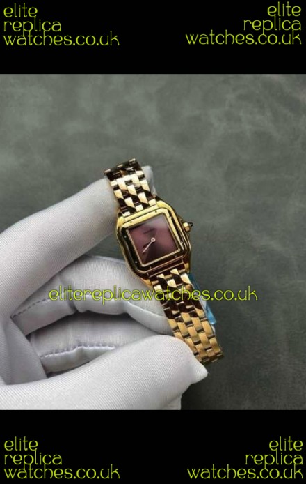 PANTHERE de Cartier 22MM Red Dial Super Clone Watch 