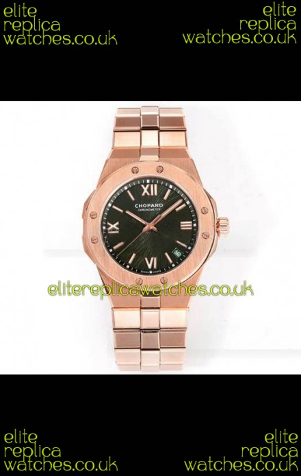 Chopard Alpine Eagle Rose Gold Brown Dial Super Clone Replica Watch
