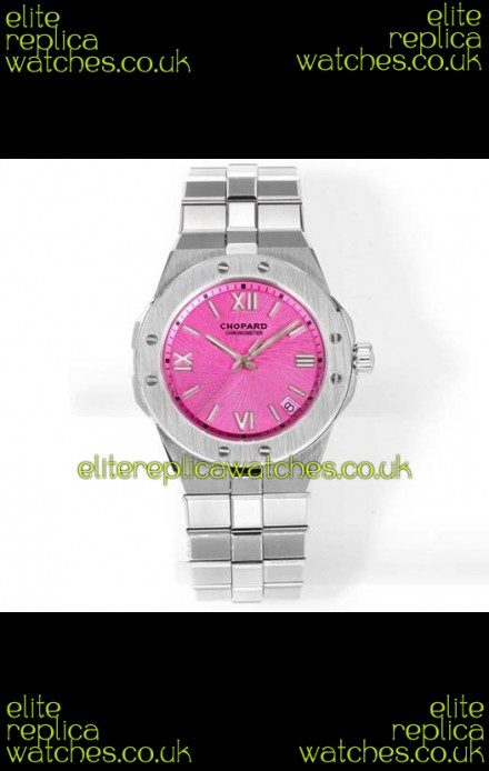 Chopard Alpine Eagle Stainless Steel Pink Dial Super Clone Replica Watch