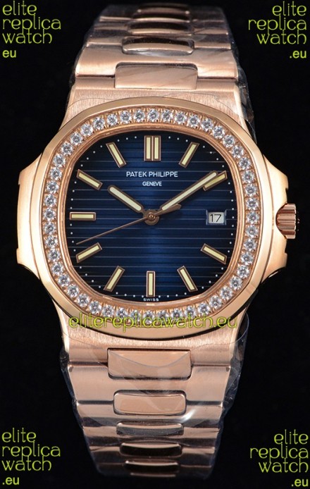Patek Philippe Nautilus 5711/1R 1:1 Mirror Watch - Rounded Diamonds Bezel
