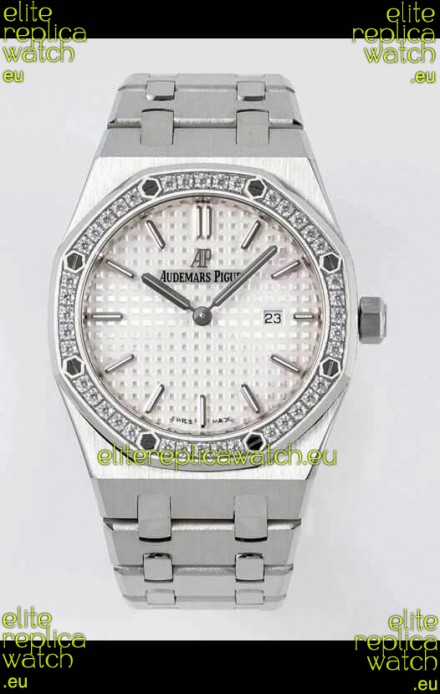 Audemars Piguet Royal Oak 33MM 904L White Black Dial 1:1 Mirror Replica Watch