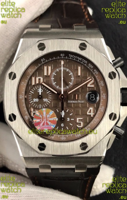 Audemars Piguet Royal Oak Offshore Chronograph Brown Dial 904L Steel - 1:1 Mirror 3126 Movement