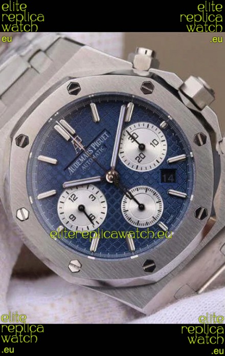 Audemars Piguet Royal Oak Chronograph Blue Dial Steel Strap Swiss Replica Watch