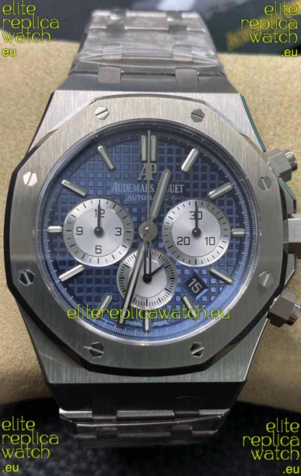 Audemars Piguet Royal Oak Chronograph Blue Dial Steel Strap Swiss Replica Watch
