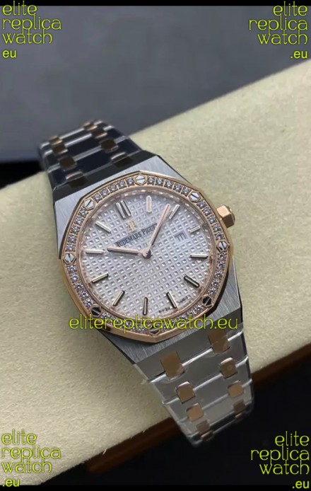 Audemars Piguet Royal Oak 33MM Two Tone Casing White Dial 1:1 Mirror Replica Watch