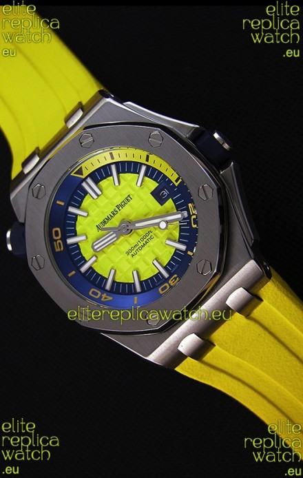 Audemars Piguet Royal Oak Offshore Diver Japanese Automatic Replica Watch in Yellow