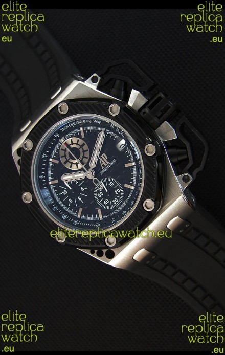 Audemars Piguet Royal Oak Survivor Chronograph Swiss Quartz Watch in Black Dial