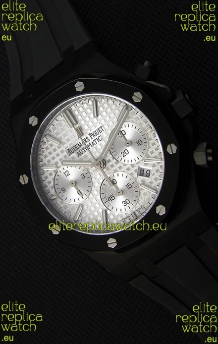 Audemars Piguet Royal Oak Chronograph Silver Toned Dial White Subdials Swiss Replica Watch