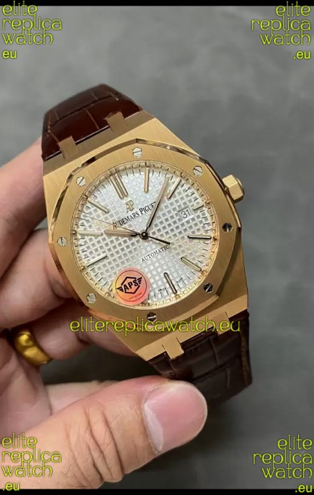 Audemars Piguet Royal Oak 15510 50th Anniversary 41MM White Dial Rose Gold 41MM 1:1 Mirror Replica