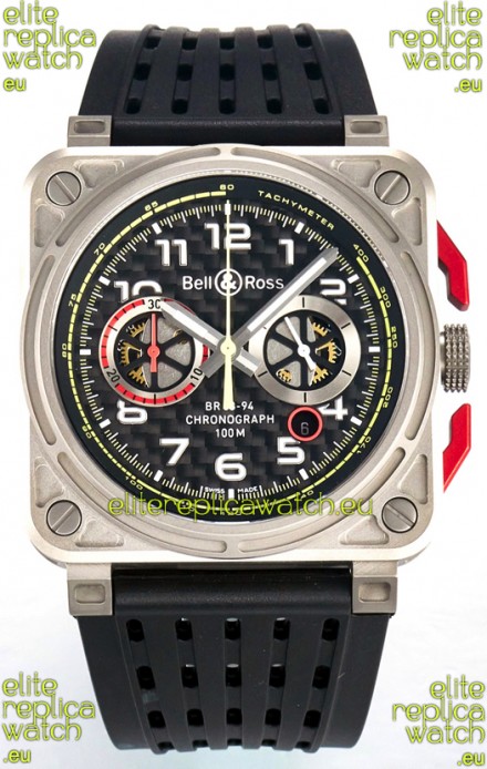 Bell & Ross BR03-94 Titanium Case Carbon Dial Chronograph 1:1 Mirror Replica Watch