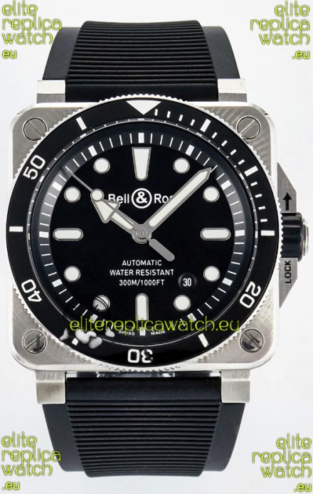 Bell & Ross BR03-92 Diver Stainless Steel - Black Dial Swiss Replica Watch 1:1 Mirror Replica