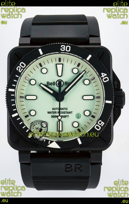 Bell & Ross BR03-92 Divers Edition PVD Coated 1:1 Mirror Replica Green Dial