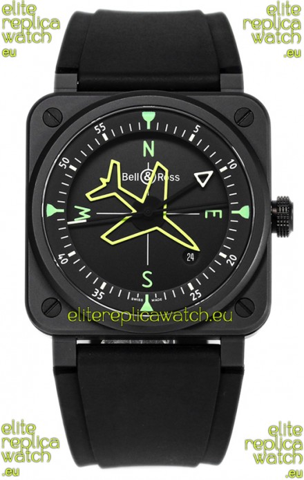 Bell and Ross BR03 Gyrocompass PVD Coated Swiss Replica Watch 41MM