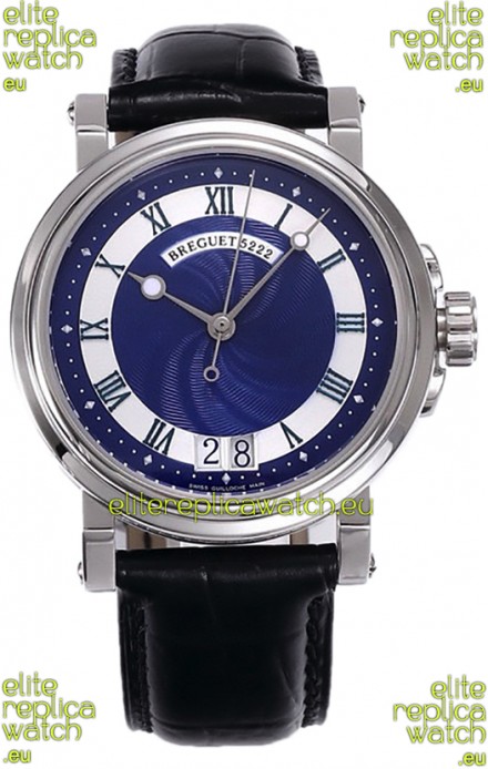 Breguet Marine Automatic Big Date 5817 Stainless Steel Watch with in Blue Dial 