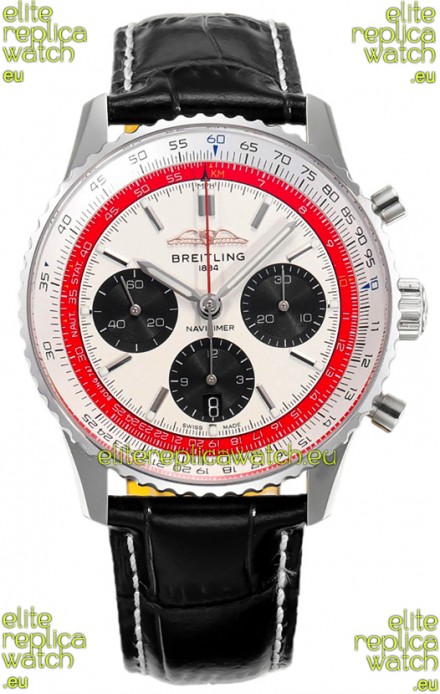 Breitling Navitimer B01 Boeing 747 Chronograph 43 White Dial - 904L Steel Casing 1:1 Mirror Swiss Replica