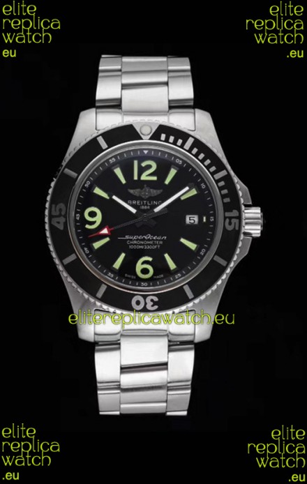 Breitling Superocean Automatic 44 Steel - Black Dial 1:1 Mirror Replica