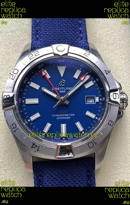 Breitling Avenger GMT Automatic 44 Swiss 1:1 Super Clone Replica Watch - Blue Dial 