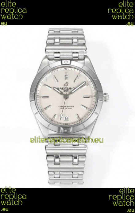 Breitling Chronomat 36MM Stainless Steel Casing 1:1 Mirror Replica Watch White Dial