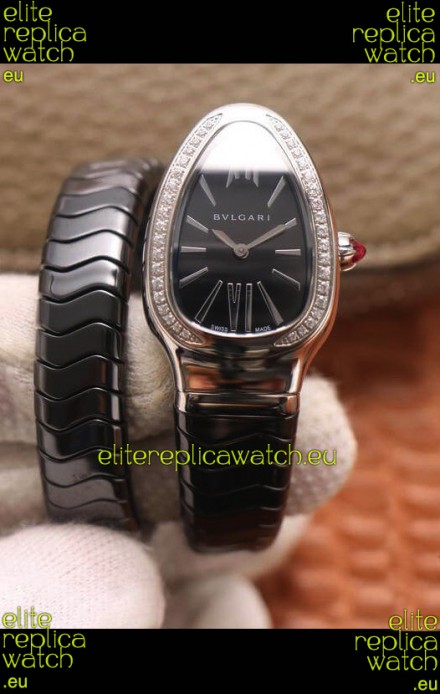 Bvlgari Serpenti Edition Black Ceramic Replica Watch in 1:1 Mirror Quality 