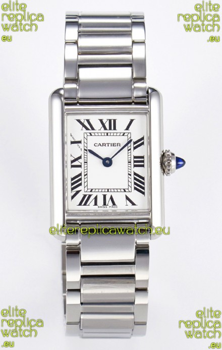 Tank Must De Cartier Super Clone Swiss Replica Watch 27MM White Dial