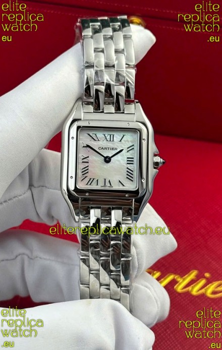 PANTHERE de Cartier Edition 27mm Pearl Dial 1:1 Mirror Swiss Watch Steel Casing