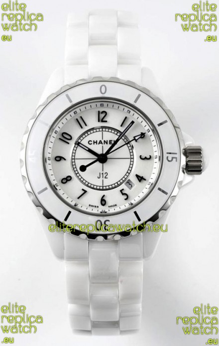Chanel J12 Ladies White Ceramic Casing Watch 1:1 Mirror Replica Watch 