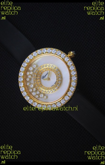 Chopard Happy Dreams 36MM Black Strap in White Dial