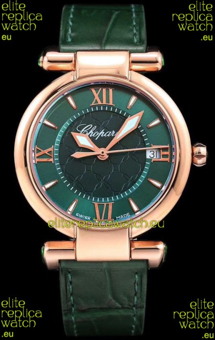 Chopard Imperiale White Dial Swiss Automatic Replica Watch in Rose Gold Case 904L Steel 