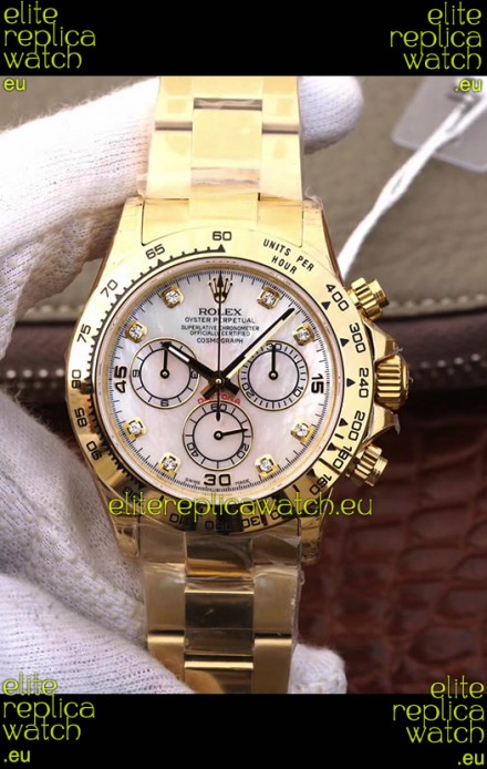 Rolex Cosmograph Daytona 116508 Yellow Gold Original Cal.4130 Movement - 904L Steel Watch