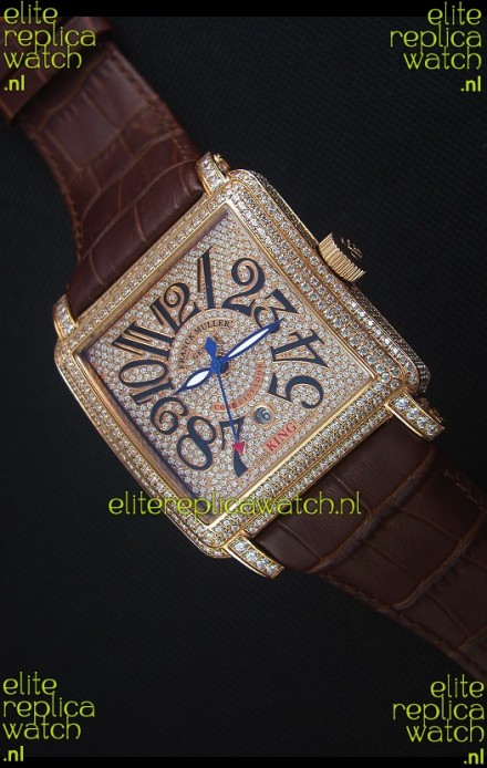 Franck Muller Conquistador King Automatic Swiss Replica Watch in Rose Gold 
