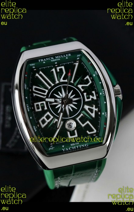 Franck Muller Vanguard Yachting Stainless Steel Green Dial 1:1 Mirror Swiss Replica Watch