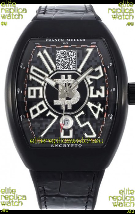 Franck Muller Vanguard Encrypto BTC V45 PVD Casing Swiss Replica Watch