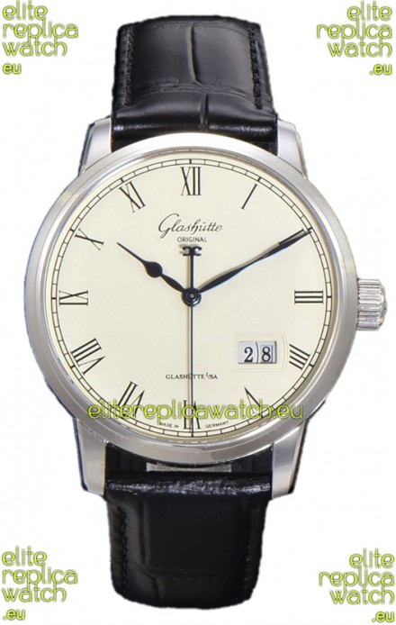 Glashütte Senator Excellence Panorama Date Stainless Steel 1:1 Mirror Replica Watch 
